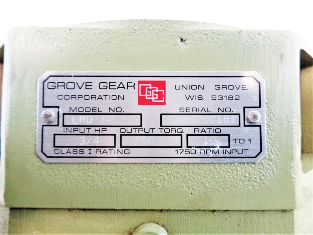 Grove Gear Speed Reducer #LMQ-10, Ratio 10:1
